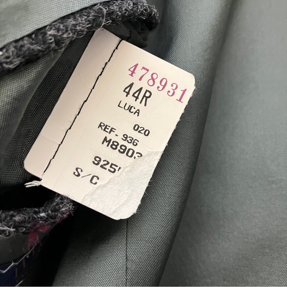 Vintage Harris tweed wool sport coat blazer black grey  classic 44R - Picture 12 of 12